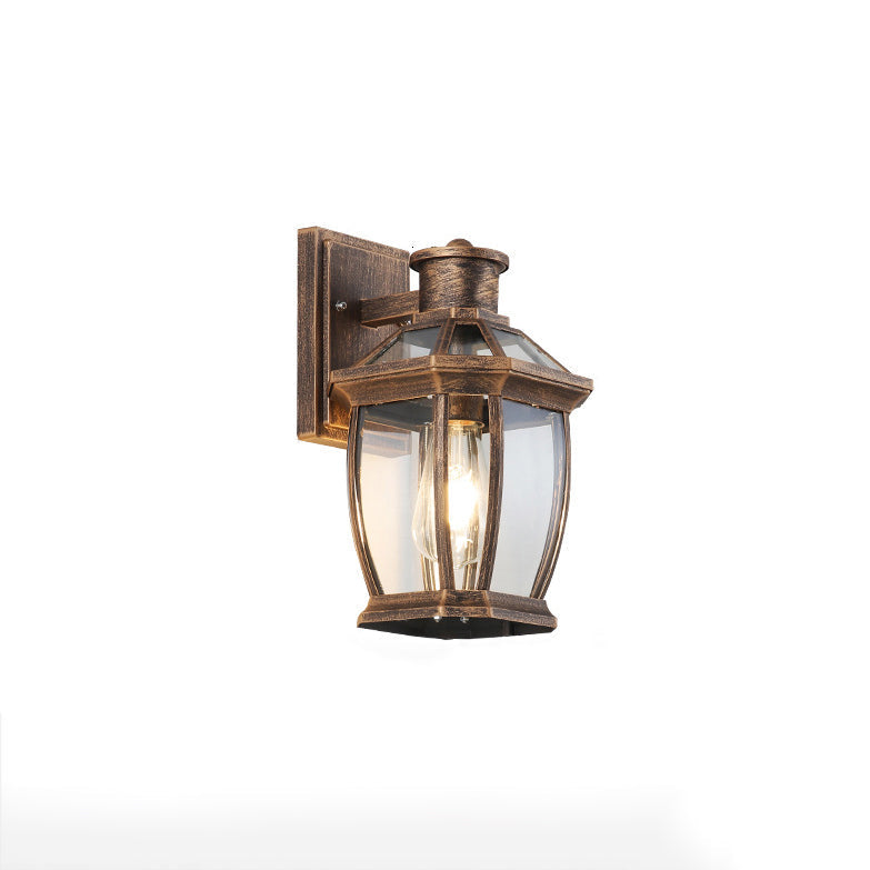 Square Octagon Row Glass Outdoor Light