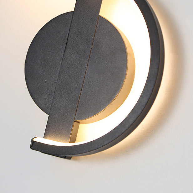 Music Note Shape Line Wall Lamp