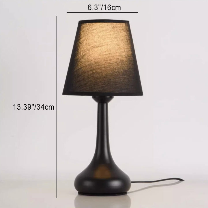Round Teardrop Shape Scalloped Table Lamp