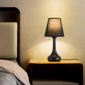Round Teardrop Shape Scalloped Table Lamp