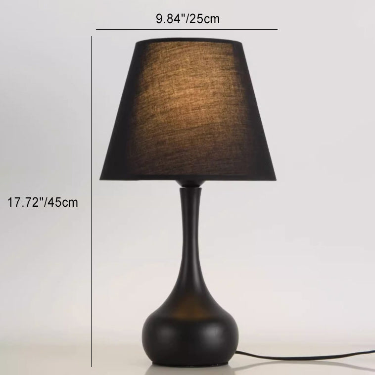 Round Teardrop Shape Scalloped Table Lamp