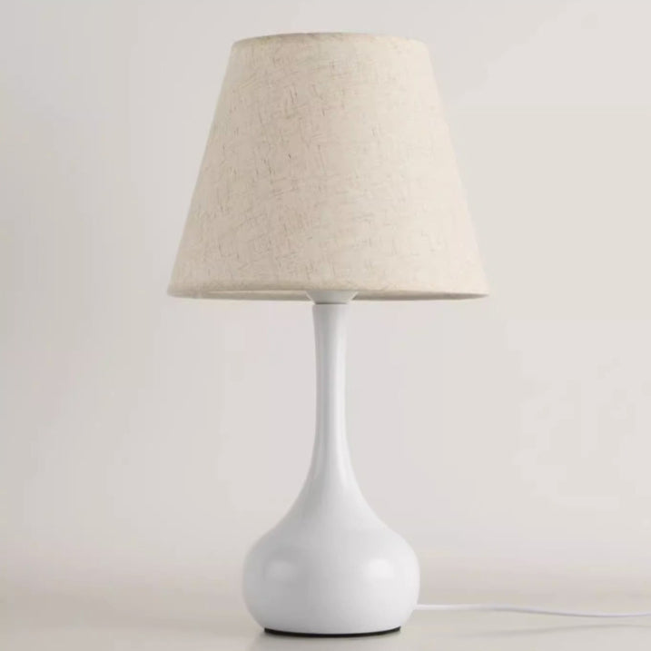 Round Teardrop Shape Scalloped Table Lamp