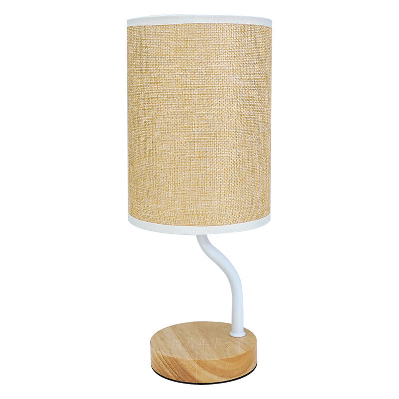 Cylinder Round Stand Fabric Table Lamp