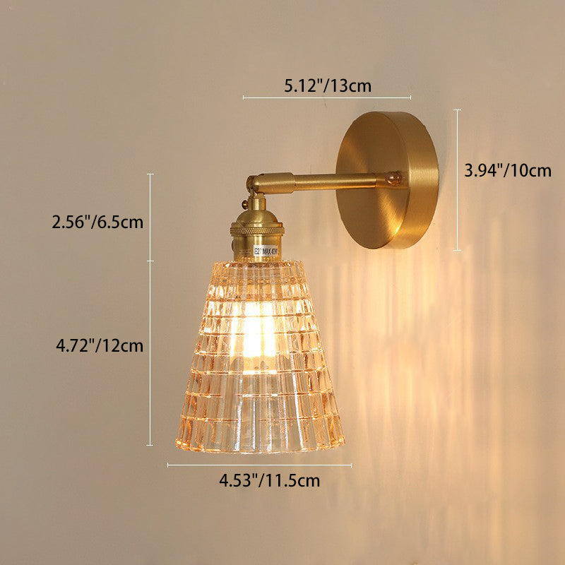 Carved Lattice Cone Flower Wall Lamp