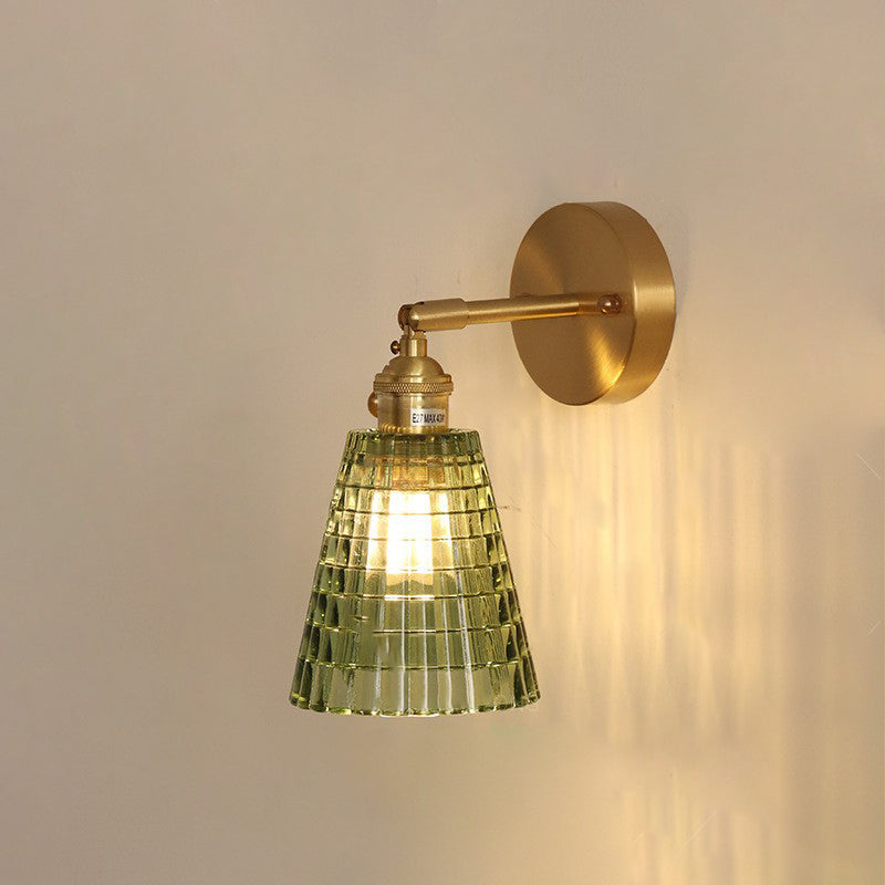 Carved Lattice Cone Flower Wall Lamp