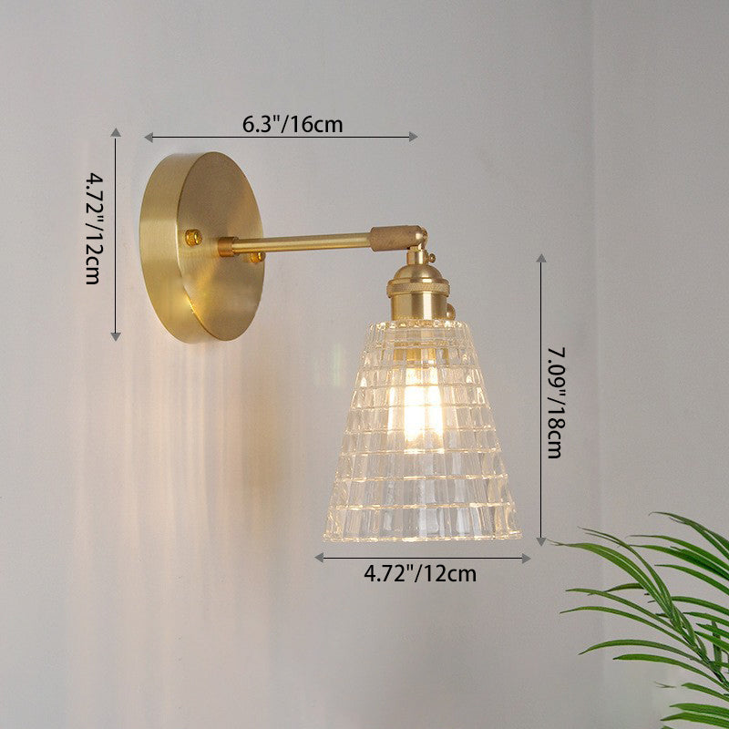 Carved Lattice Cone Flower Wall Lamp