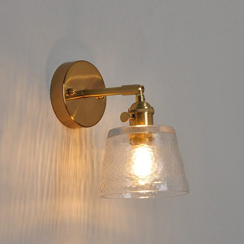Round Cone Glass Iron Wall Lamp