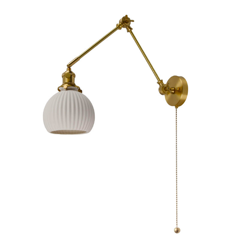 Ball Pinecone Glass Ceramic Wall Lamp