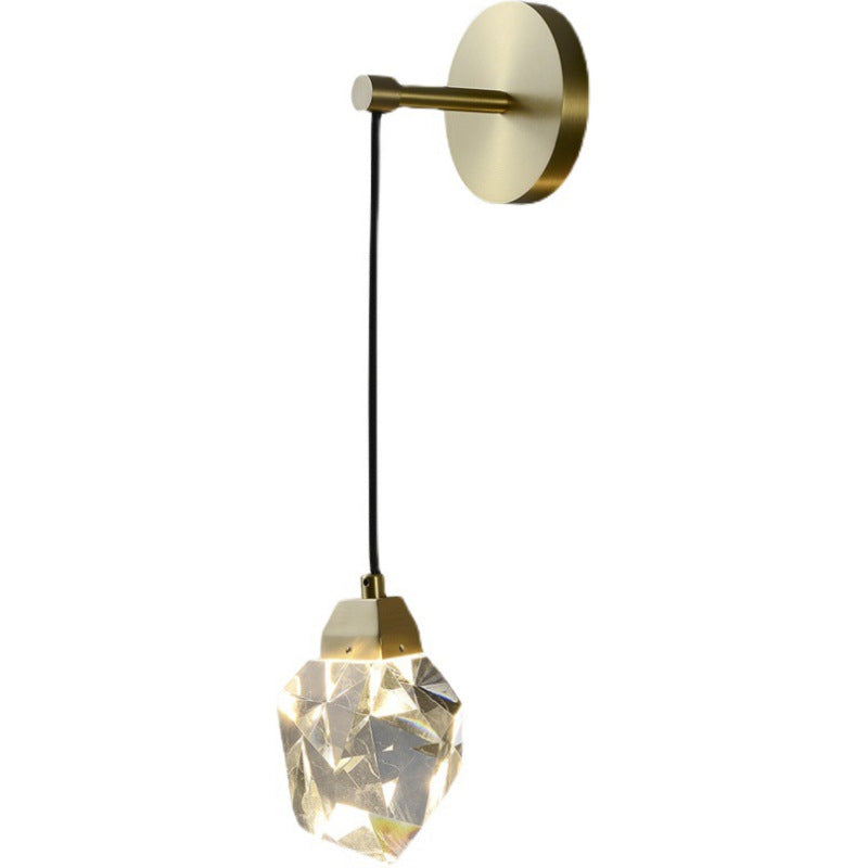 Irregular Diamond Round Crystal Wall Lamp