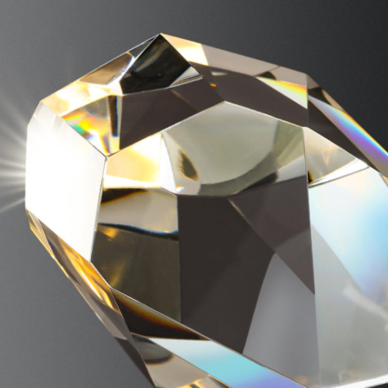 Irregular Diamond Round Crystal Wall Lamp