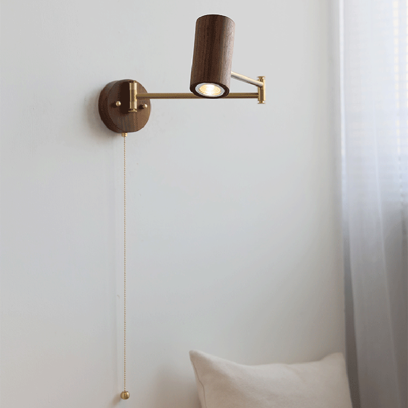 Cylinder Swing Arm Round Wall Lamp