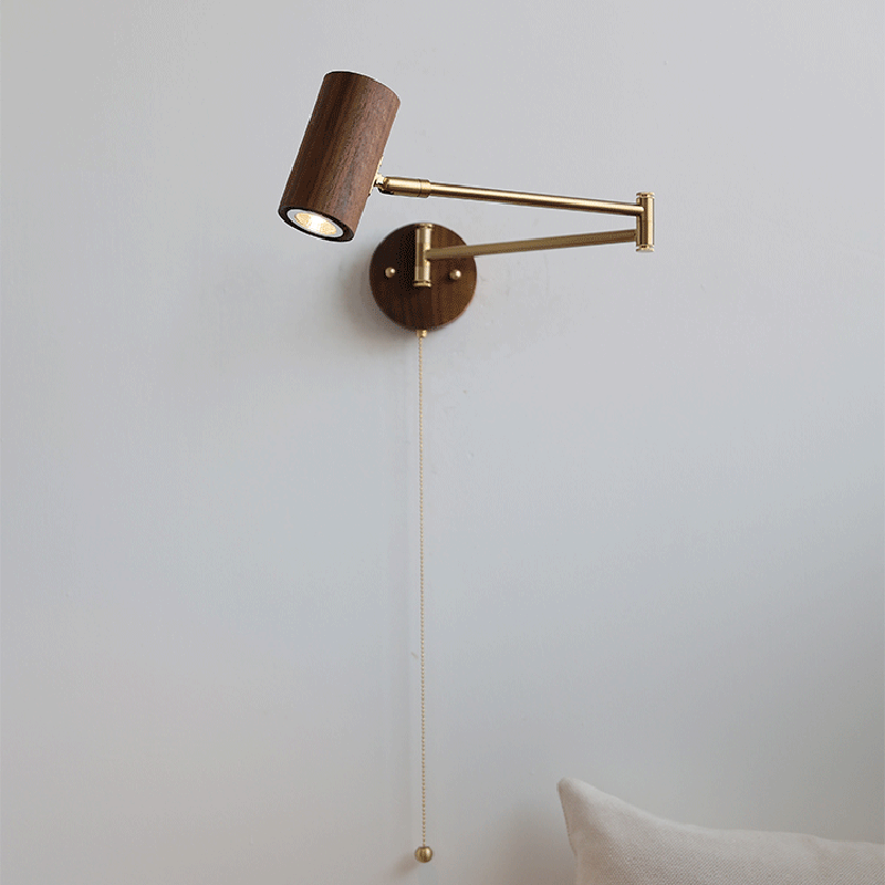 Cylinder Swing Arm Round Wall Lamp