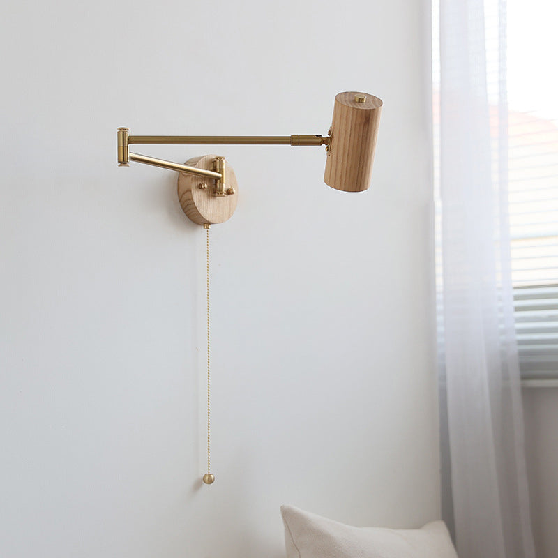 Cylinder Swing Arm Round Wall Lamp