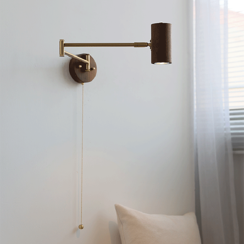 Cylinder Swing Arm Round Wall Lamp