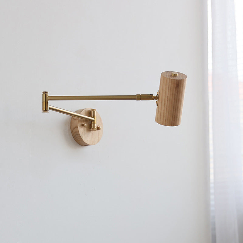 Cylinder Swing Arm Round Wall Lamp