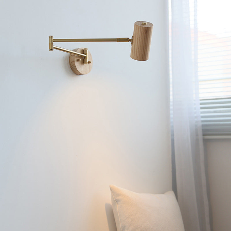 Cylinder Swing Arm Round Wall Lamp