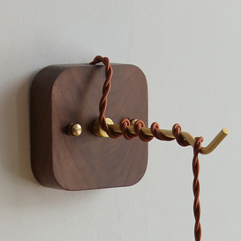 Cylinder Bowl Cone Wood Wall Lamp