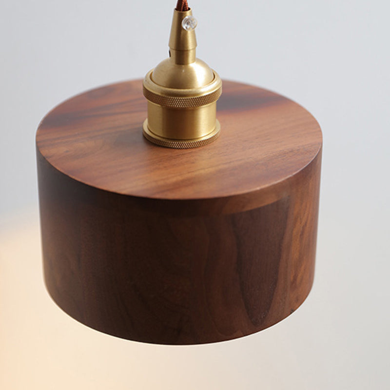 Cylinder Bowl Cone Wood Wall Lamp