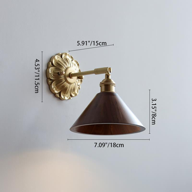 Cylinder Cone Flower Plate Wall Lamp