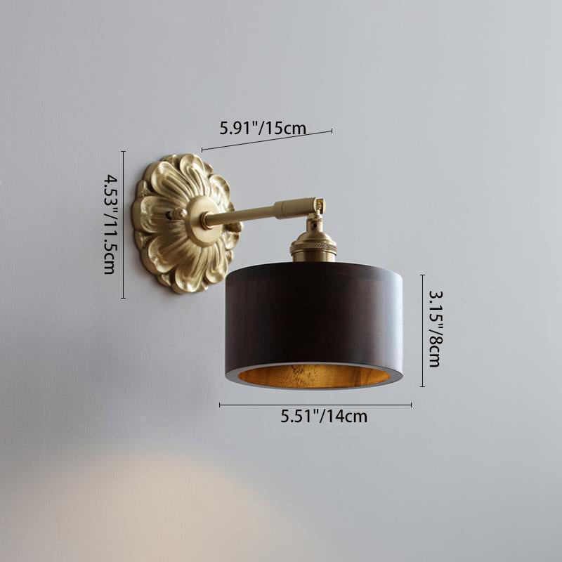 Cylinder Cone Flower Plate Wall Lamp