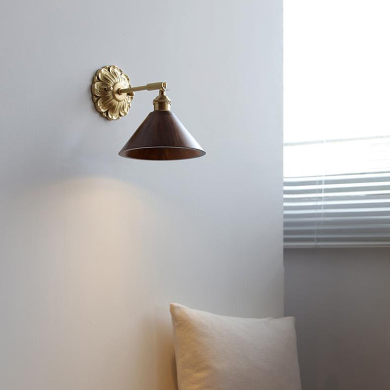 Cylinder Cone Flower Plate Wall Lamp