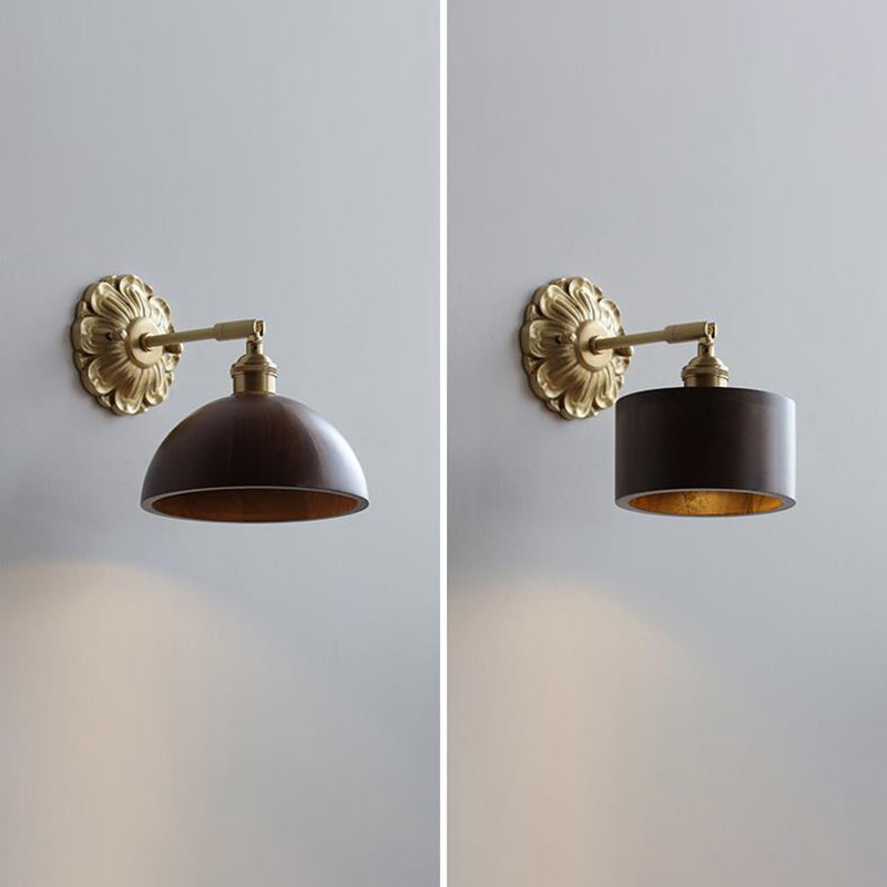 Cylinder Cone Flower Plate Wall Lamp