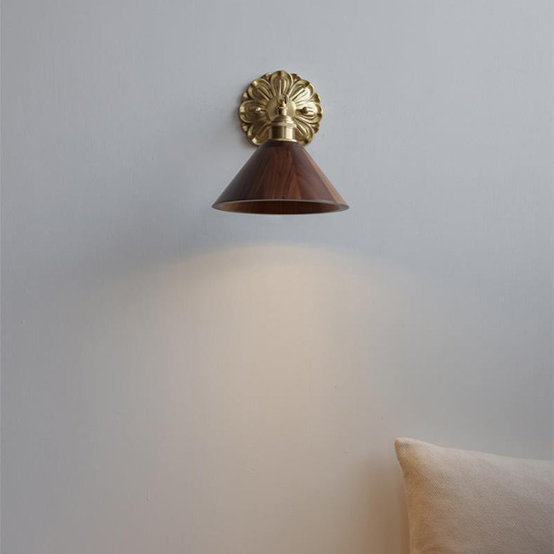 Cylinder Cone Flower Plate Wall Lamp