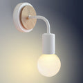Round Curved Column Wood Wall Lamp