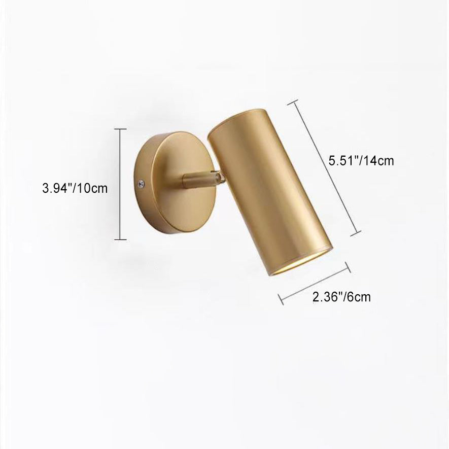 Cylinder Round Curved Iron Wall Lamp