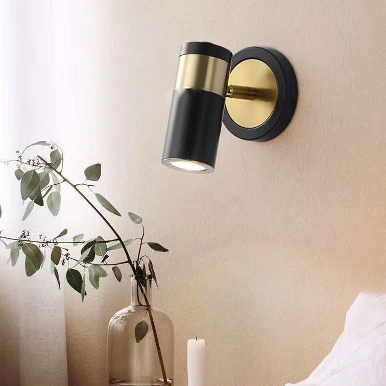 Cylinder Round Curved Iron Wall Lamp