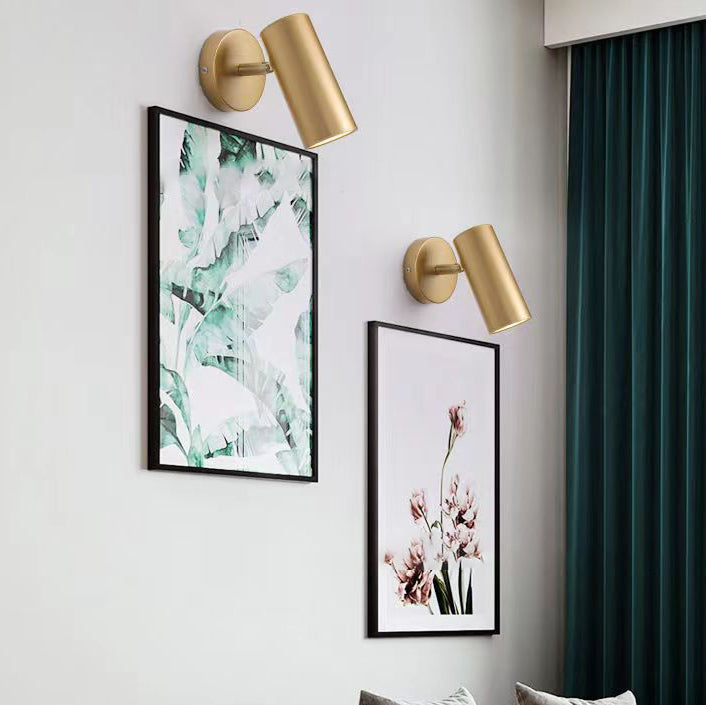 Cylinder Round Curved Iron Wall Lamp