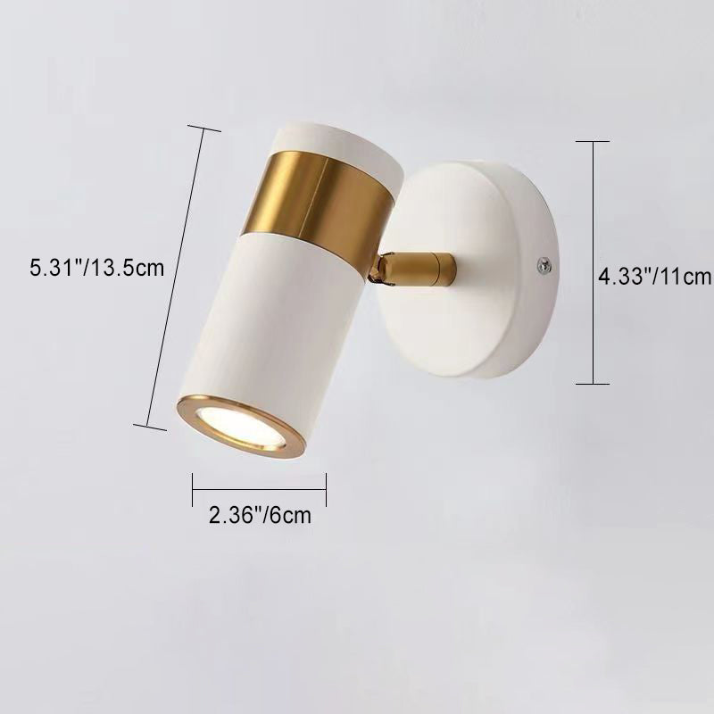 Cylinder Round Curved Iron Wall Lamp