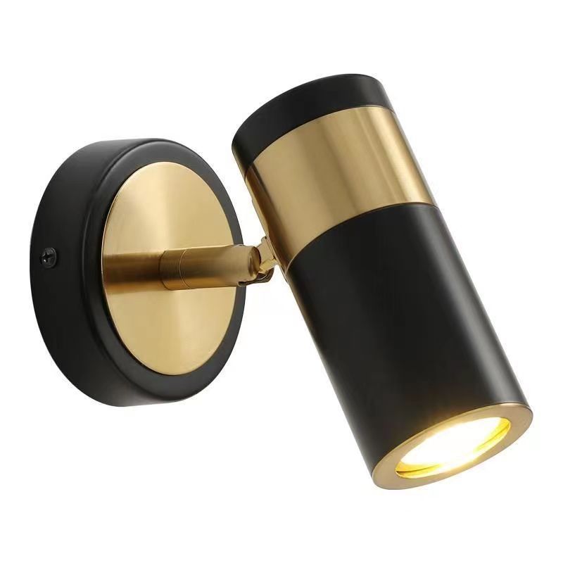 Cylinder Round Curved Iron Wall Lamp
