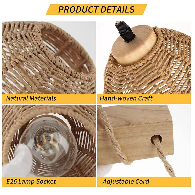 Square Skeleton Spherical Bamboo Wall Lamp