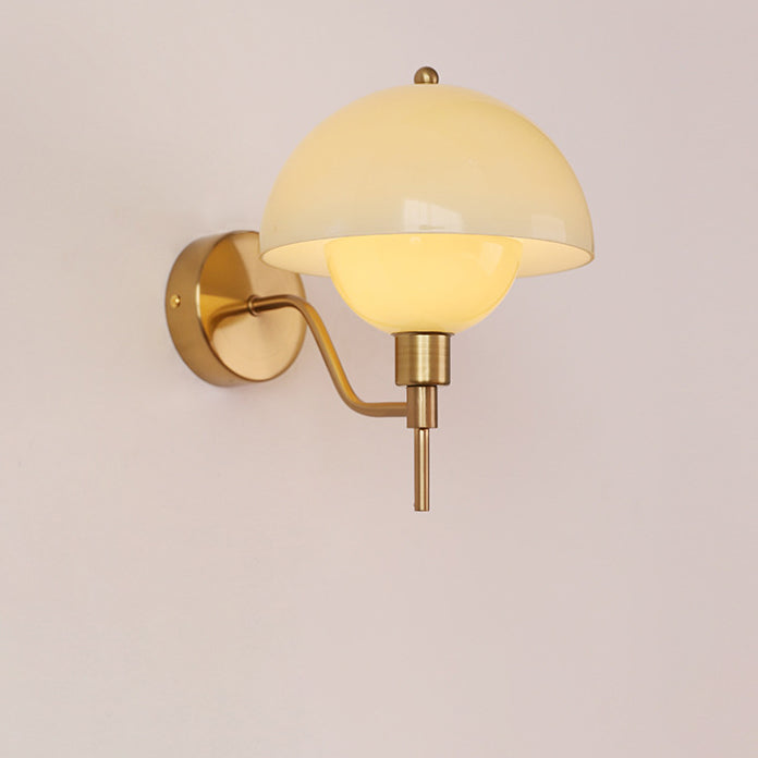 Round Mushroom Shape Glass Wall Lamp