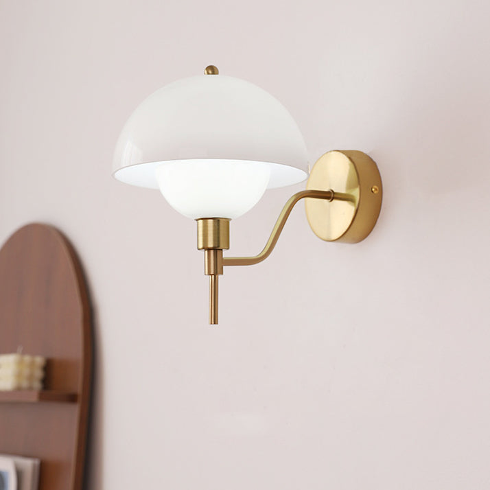 Round Mushroom Shape Glass Wall Lamp