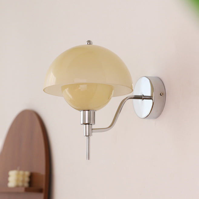 Round Mushroom Shape Glass Wall Lamp