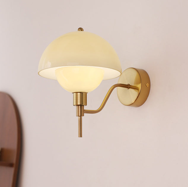 Round Mushroom Shape Glass Wall Lamp