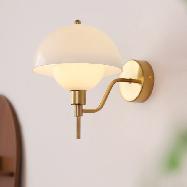 Round Mushroom Shape Glass Wall Lamp