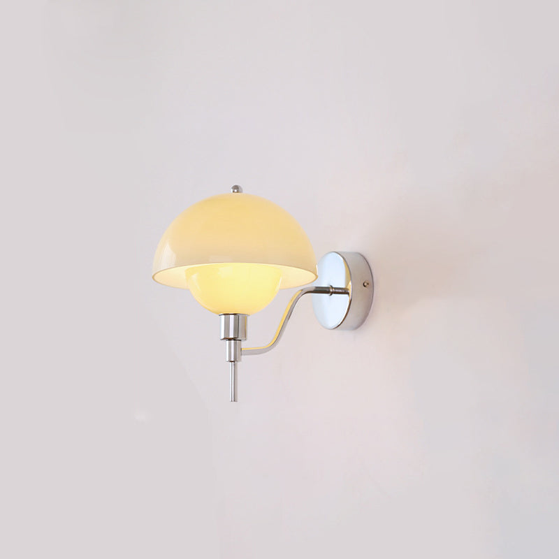 Round Mushroom Shape Glass Wall Lamp