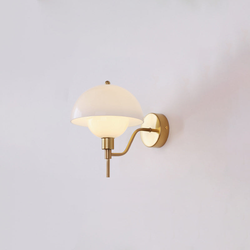 Round Mushroom Shape Glass Wall Lamp