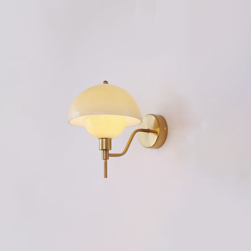 Round Mushroom Shape Glass Wall Lamp