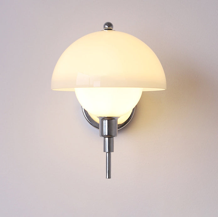Round Mushroom Shape Glass Wall Lamp