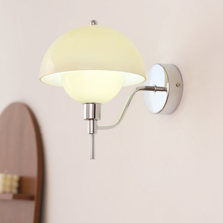 Round Mushroom Shape Glass Wall Lamp