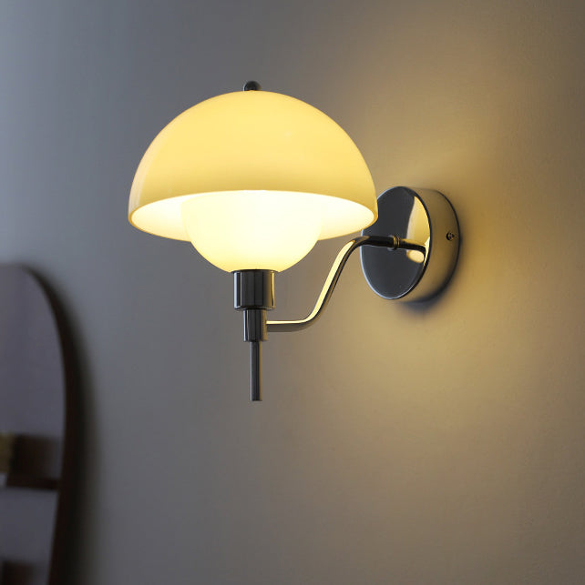 Round Mushroom Shape Glass Wall Lamp