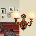 Pod Patterned Marble Brass 2-Light Wall Lamp