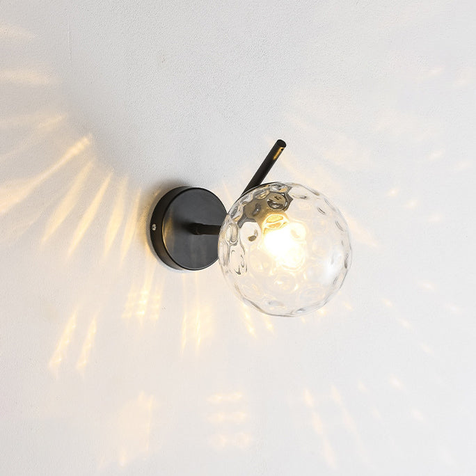 Round Orb Water Patterned Wall Lamp