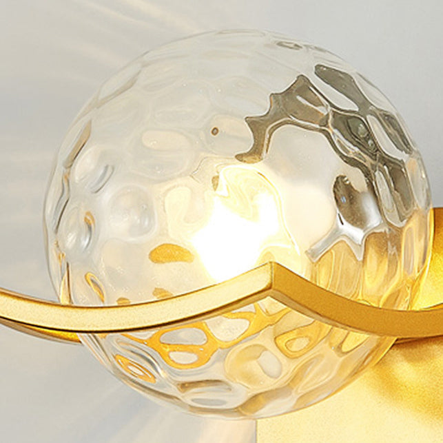 Orb Watermarked Glass Hardware Wall Lamp