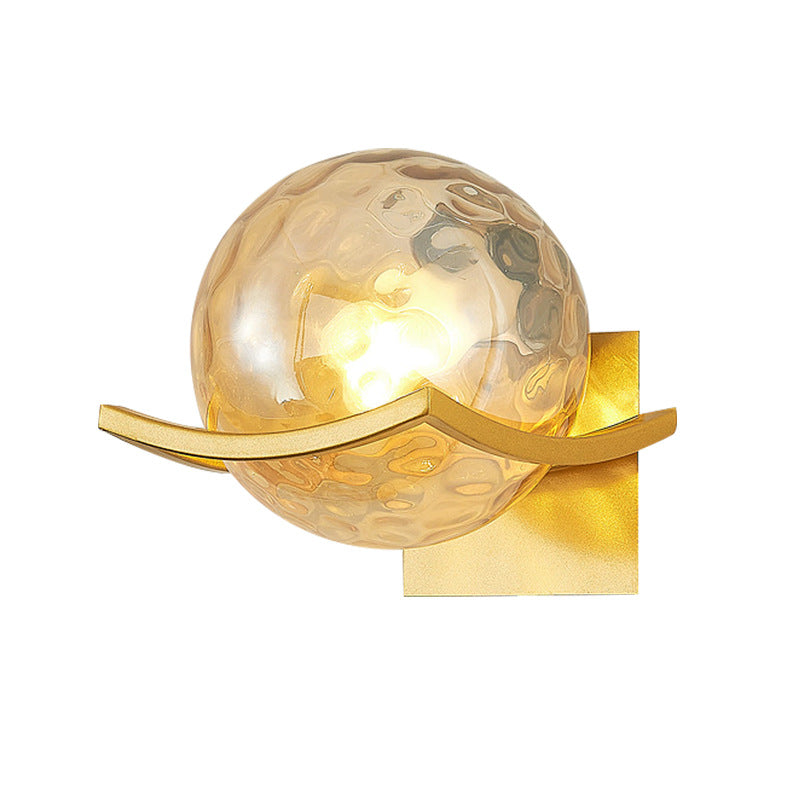 Orb Watermarked Glass Hardware Wall Lamp