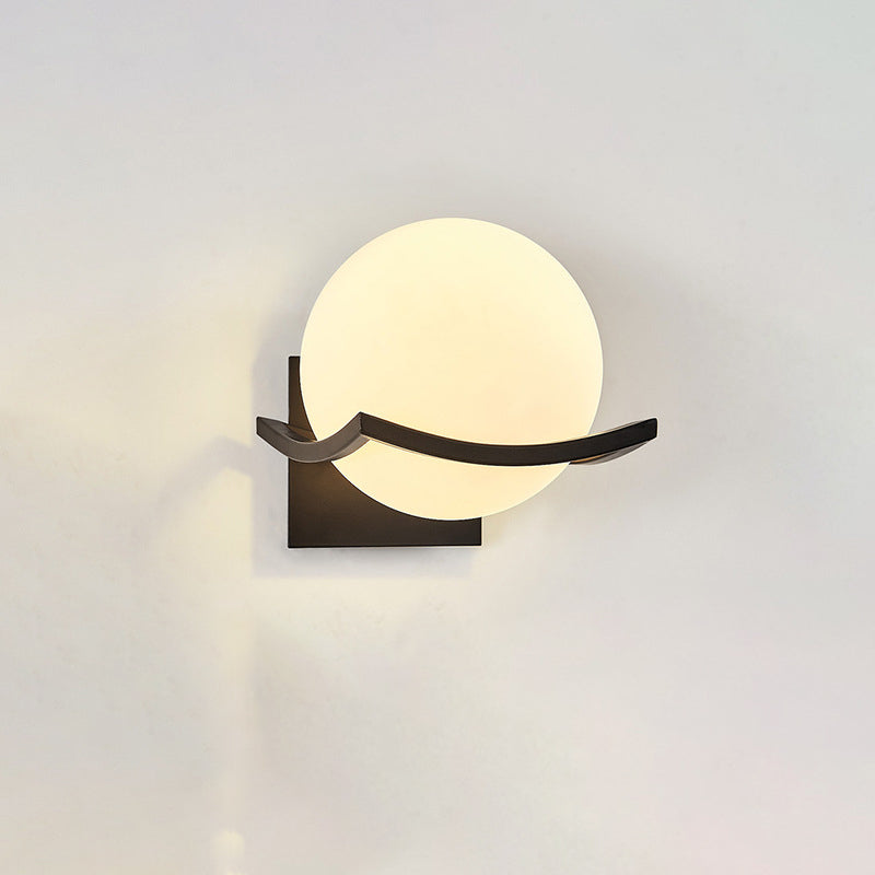 Orb Watermarked Glass Hardware Wall Lamp